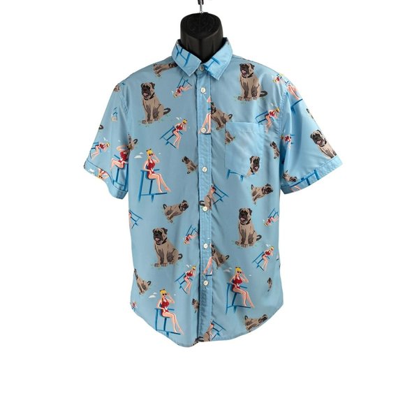 RSVLTS The Roosevelts Dare Mighty Things Sandlot Hercules Beast Large Camp Shirt - Picture 1 of 6